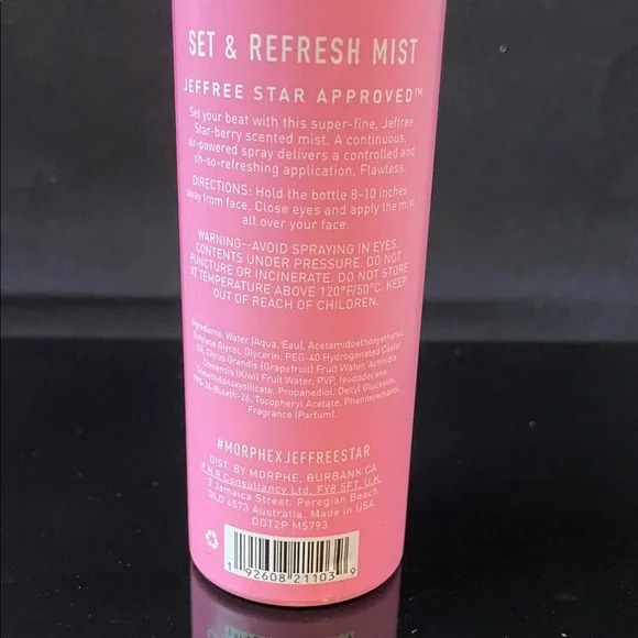 🎯Morphe x Jeffree Star ⭐️ Set & Refresh Mist Star Berry - Picture 3 of 4